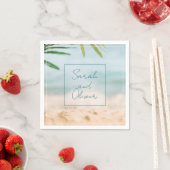 Serviette En Papier Mariage d'été classique (En situation)