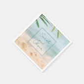 Serviette En Papier Mariage d'été classique (Coin)