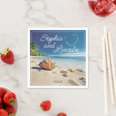 Serviette En Papier Mariage d'été élégant (En situation)