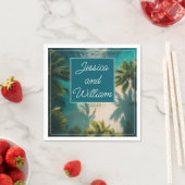 Serviette En Papier Mariage d'été magique (En situation)