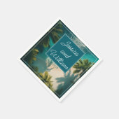 Serviette En Papier Mariage d'été magique (Coin)