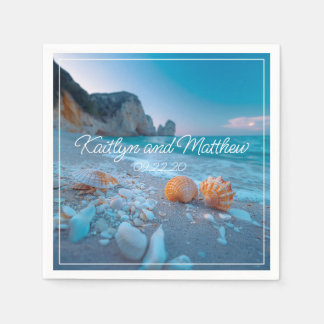 Serviette En Papier Mariage d'été moderne