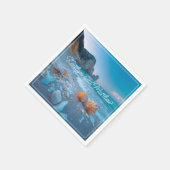 Serviette En Papier Mariage d'été moderne (Coin)