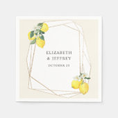 Serviette En Papier Mariage d'été Rustique Citrus Boho (Devant)