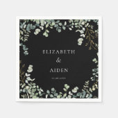 Serviette En Papier Mariage d'eucalyptus (Devant)