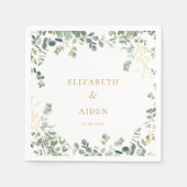 Serviette En Papier Mariage d'eucalyptus (Devant)