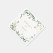 Serviette En Papier Mariage d'eucalyptus (Coin)