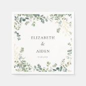 Serviette En Papier Mariage d'eucalyptus (Devant)