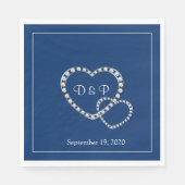 Serviette En Papier Mariage deux coeurs papier serviettes (Devant)