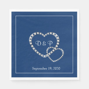 Serviette En Papier Mariage deux coeurs papier serviettes
