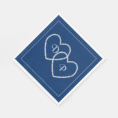 Serviette En Papier Mariage deux coeurs papier serviettes (Coin)