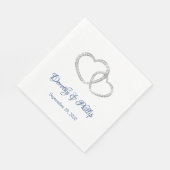 Serviette En Papier Mariage deux coeurs papier serviettes (Coin)