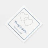 Serviette En Papier Mariage deux coeurs papier serviettes (Coin)