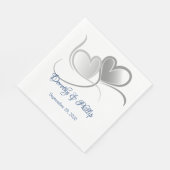 Serviette En Papier Mariage deux coeurs papier serviettes (Coin)