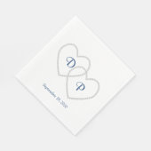 Serviette En Papier Mariage deux coeurs papier serviettes (Coin)