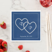 Serviette En Papier Mariage deux coeurs papier serviettes (En situation)