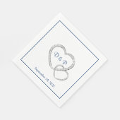 Serviette En Papier Mariage deux coeurs papier serviettes (Coin)