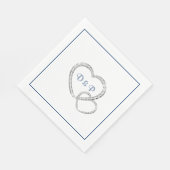 Serviette En Papier Mariage deux coeurs papier serviettes (Coin)