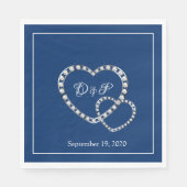 Serviette En Papier Mariage deux coeurs papier serviettes (Devant)