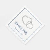 Serviette En Papier Mariage deux coeurs papier serviettes (Coin)