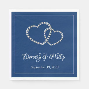 Serviette En Papier Mariage deux coeurs papier serviettes
