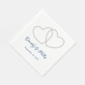 Serviette En Papier Mariage deux coeurs papier serviettes (Coin)