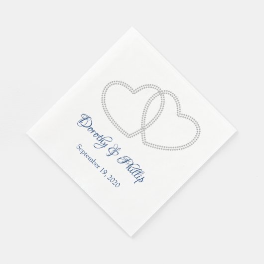 Serviette En Papier Mariage deux coeurs papier serviettes (Coin)