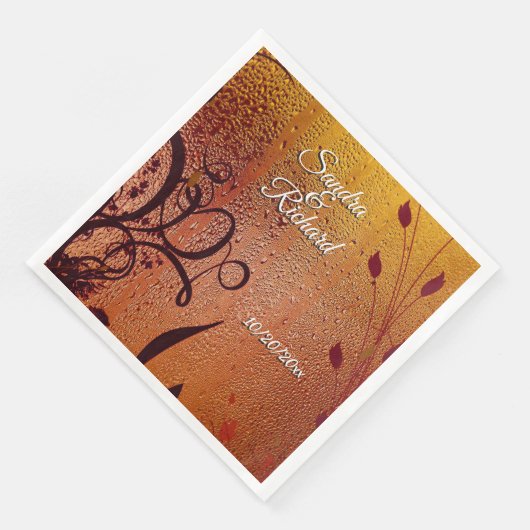 Serviette En Papier Mariage Dew cuivre (Coin)