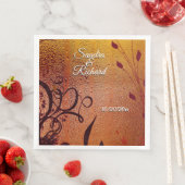 Serviette En Papier Mariage Dew cuivre (En situation)