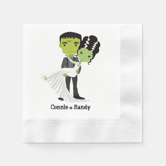 Serviette En Papier Mariage d'Halloween Napkin (Devant)