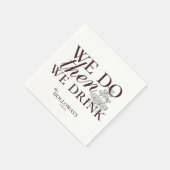 Serviette En Papier Mariage d'heure de cocktail Brown moderne (Coin)