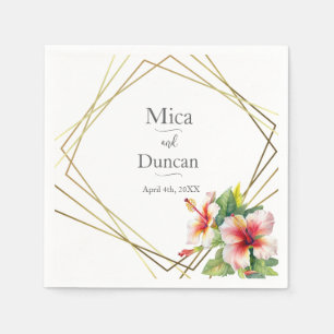 Serviette En Papier Mariage d'Hibiscus tropical