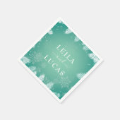 Serviette En Papier Mariage d'hiver (Coin)