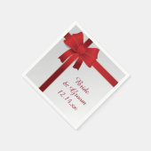 Serviette En Papier Mariage d'hiver des Red Bows (Coin)