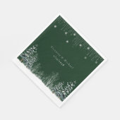 Serviette En Papier Mariage d'hiver Pins Flocons de neige (Coin)