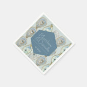 Serviette En Papier Mariage d'huîtres aquarelle (Coin)