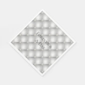 Serviette En Papier Mariage Diamant Glam Argent (Coin)