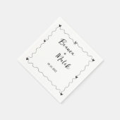 Serviette En Papier Mariage d'illustration noir Scribble dessiné à la  (Coin)