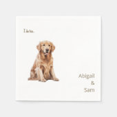 Serviette En Papier Mariage d'image pour animal de compagnie aquarelle (Devant)