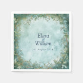 Serviette En Papier Mariage d'Imaginaire de grâce éternel (Devant)