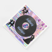 Serviette En Papier Mariage Disco personnalisable (Coin)