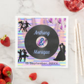 Serviette En Papier Mariage Disco personnalisable (En situation)