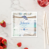 Serviette En Papier Mariage Dolphin en bord de mer (En situation)