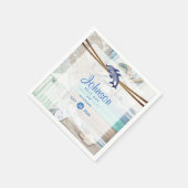 Serviette En Papier Mariage Dolphin en bord de mer (Coin)