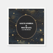 Serviette En Papier Mariage d'or céleste Crescent Moon (Devant)