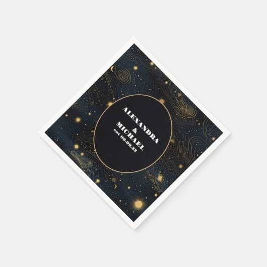 Serviette En Papier Mariage d'or céleste Crescent Moon (Coin)