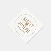 Serviette En Papier Mariage d'or classique (Coin)