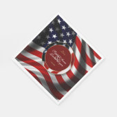 Serviette En Papier Mariage d'or moderne Patriotique Élégant USA (Coin)