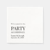 Serviette En Papier Mariage drôle de bar en conséquence (Devant)