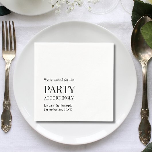 Serviette En Papier Mariage drôle de bar en conséquence